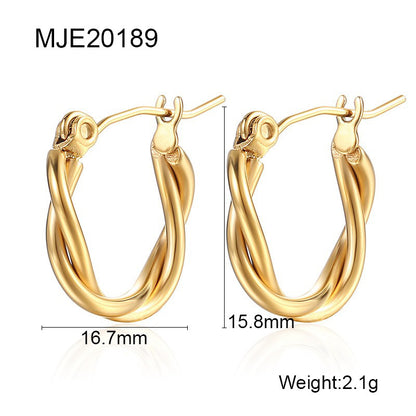 Gold Twist Earrings