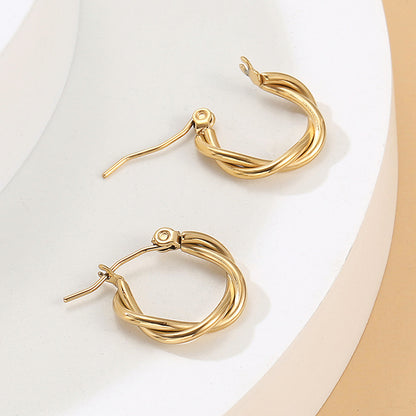 Gold Twist Earrings