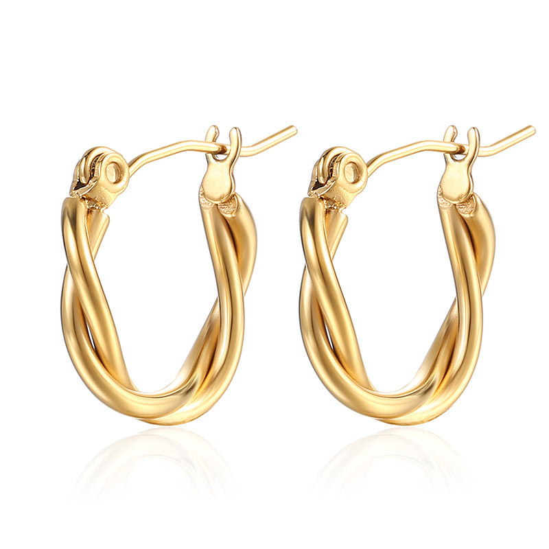 Gold Twist Earrings