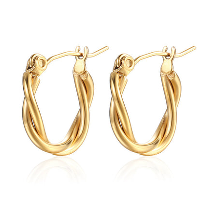 Gold Twist Earrings