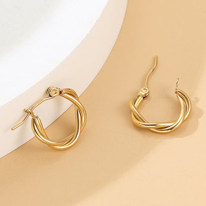 Gold Twist Earrings